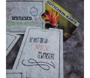 ADVENTSKALENDER 4. Dezember - Stickserie ITH - 14 Geschenkkartenhüllen Vol. 1